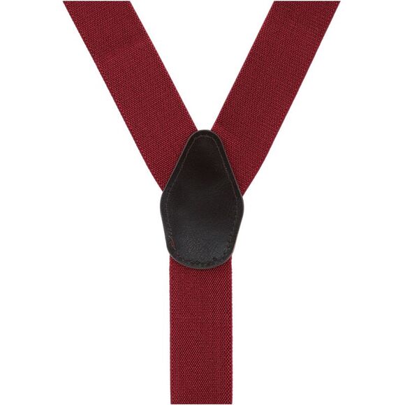 CTM Men's 1.375 Inch Wide Solid Color Y-Back Button-End Suspenders - Picture 2 of 5